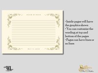 Personalized Wedding Guest Book - Antique Style, Emerald Green
