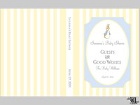 Peter Rabbit Baby Shower Guest Book for Baby Wishes, Advice for Parents - Vintage Style