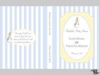 Peter Rabbit Baby Shower Guest Book for Baby Wishes, Advice for Parents - Vintage Style