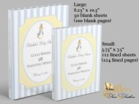 Peter Rabbit Baby Shower Guest Book for Baby Wishes, Advice for Parents - Vintage Style
