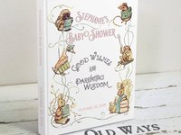 Vintage Storybook Baby Shower Guest Book for a Girl - Personalized - Beatrix Potter