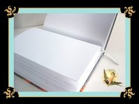 Classic Men's Blank Page Book in Black  - Personalized Freeform Journal or Sketchbook