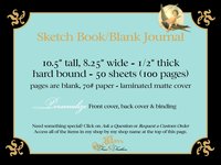 Classic Men's Blank Page Book in Black  - Personalized Freeform Journal or Sketchbook