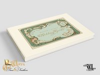 Personalized Wedding Guest Book - Antique Style, Emerald Green