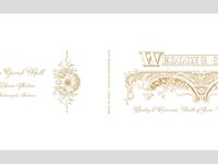 Custom Page Wedding Guest Book - Antique Style, Personalized Keepsake - White & Gold