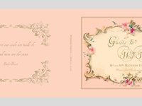 Antique Style Pink Wedding Guest Book - Personalized Traditional Hardcover