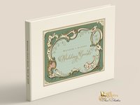 Personalized Wedding Guest Book - Antique Style, Emerald Green
