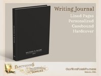 Classic Black Journal Personalized with Name & Monogram or Quote