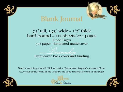 Classic Black Journal Personalized with Name & Monogram or Quote