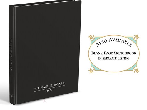 Classic Black Journal Personalized with Name & Monogram or Quote