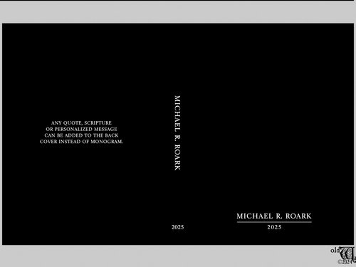 Classic Black Journal Personalized with Name & Monogram or Quote