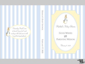 Peter Rabbit Baby Shower Guest Book for Baby Wishes, Advice for Parents - Vintage Style