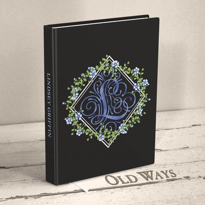 Forget Me Not Journal - Personalized, Monogram Initial - Lined Writing Journal