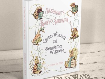 Vintage Storybook Baby Shower Guest Book for a Girl - Personalized - Beatrix Potter