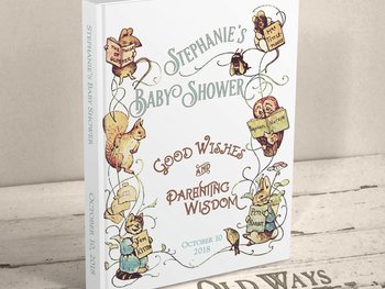 Storybook Baby Shower Guest Book - Vintage Beatrix Potter - Personalized