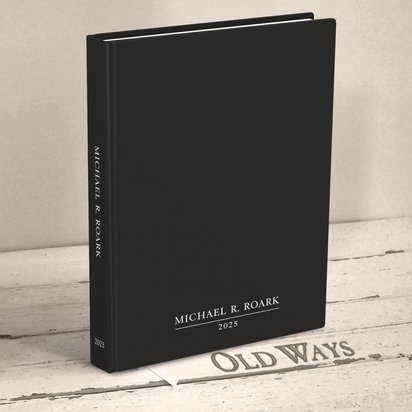 Classic Men's Blank Page Book in Black  - Personalized Freeform Journal or Sketchbook